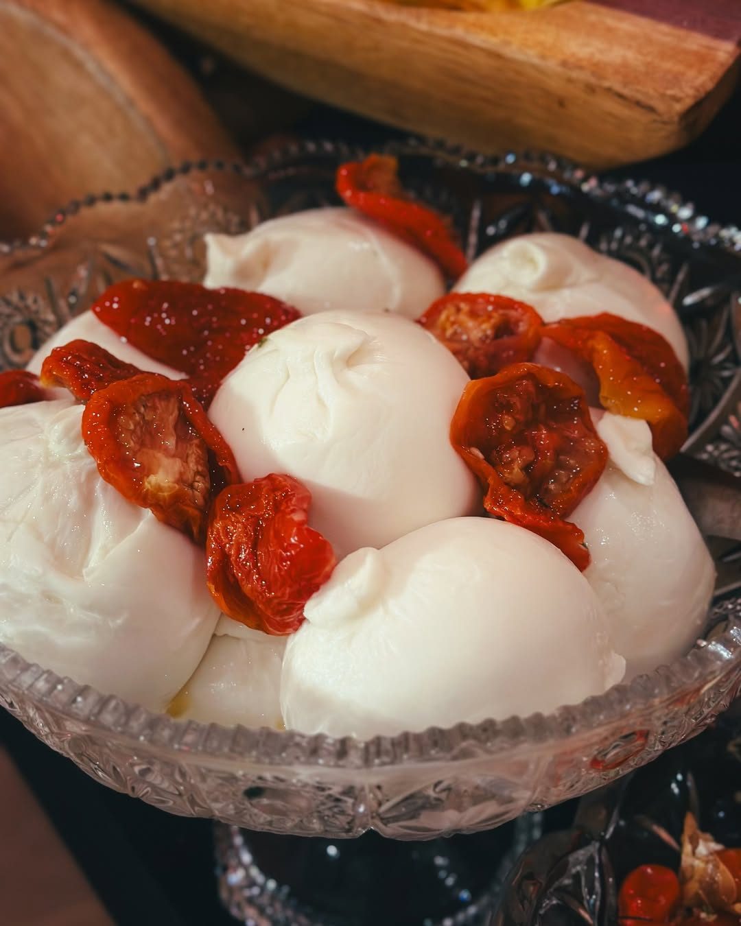 Burrata com tomate seco