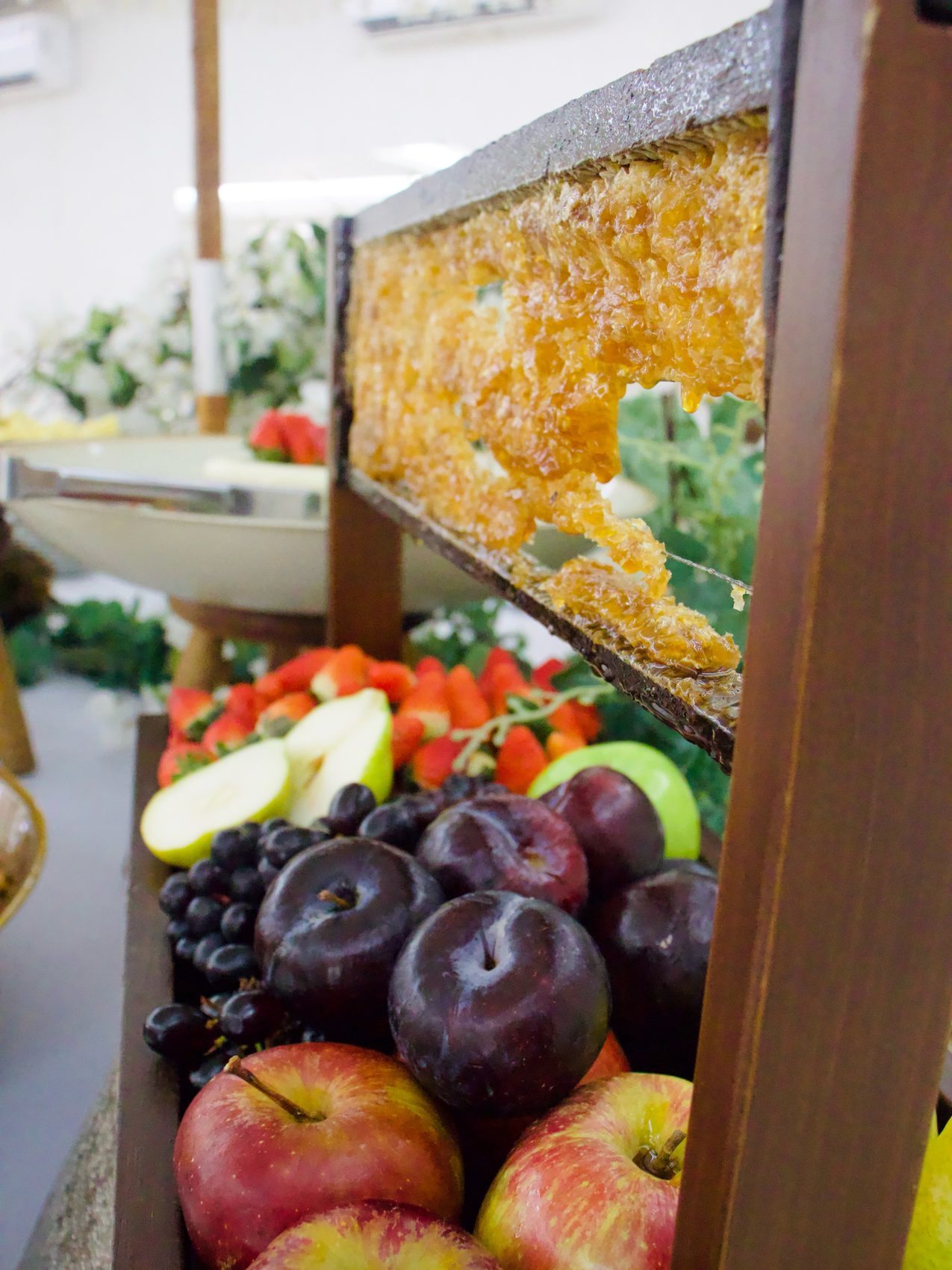 Estação de frutas e mel